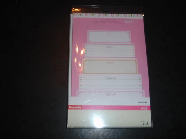 72 Kit De Invitación Ducha Nupcial Simplicity, Nuevo Sellado