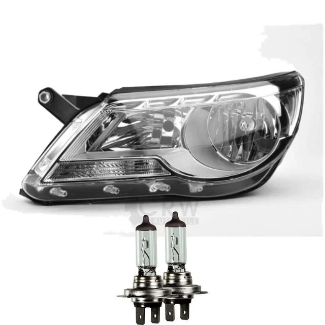 Kit 2 Phares Avant Gauche + Droite Halogène Pour VW Tiguan 2007-2018 - Phares Euro Certifiés TYC