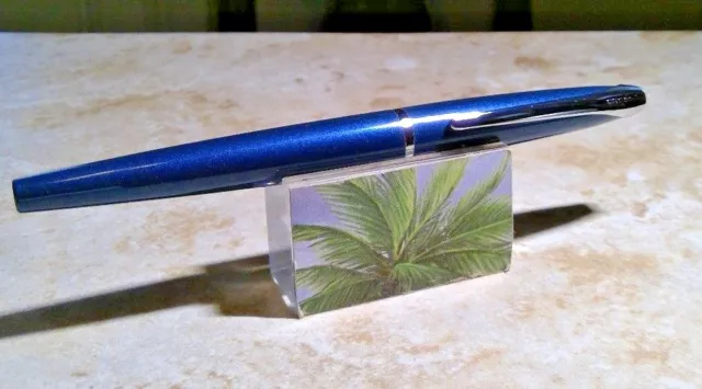 Cross ATX Fountain Pen -  blue & Chrome - medium Point  nib