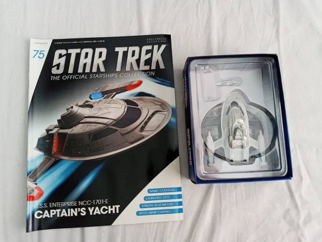 Eaglemoss Star Trek Collection #75 USS Enterprise-E's Captain's Yacht & Magazine