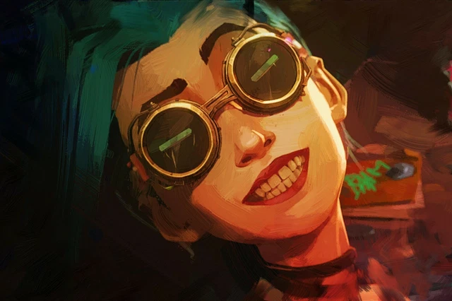 ARCANE TV 2021 Netlix series League of Legends Jinx oil paint style