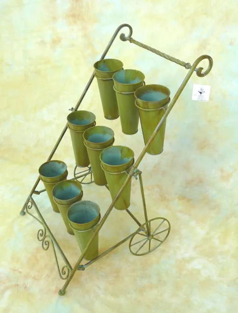 Blumenwagen Etagere Blumentreppe Kräutertopf Pflanzentänder Pflanztopf 0946302-b