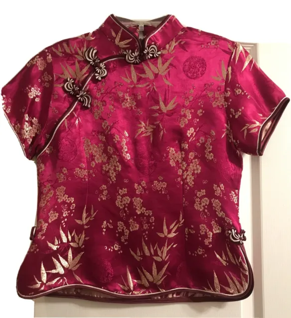National Chinese Style Women’s Shirt Top Embroidered, Size S