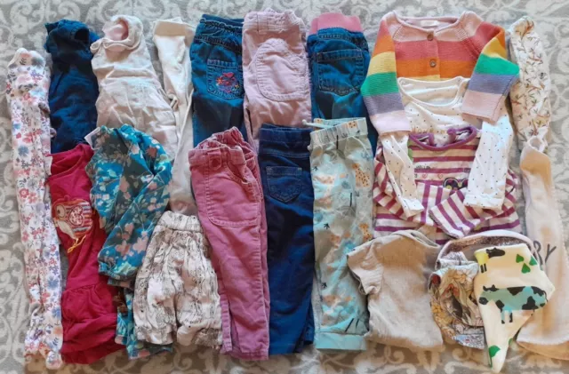 Pacchetto di abiti per ragazze 6-9 mesi inc Next F&F Matalan M&S ecc.