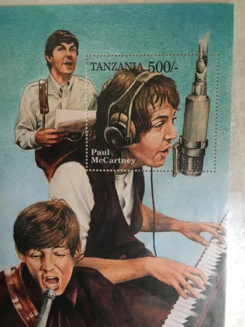 TANZANIA Paul McCartney - SOUVENIR SHEET - THE BEATLES MNH