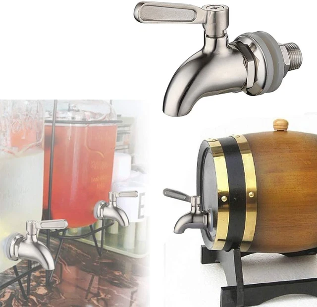 Dispensador de bebidas de acero inoxidable grifo de repuesto para 5/8 inc...