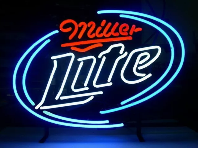 Miller Lite 17"x14" Neon Light Sign Lamp Acrylic Artwork Display Glass LED89