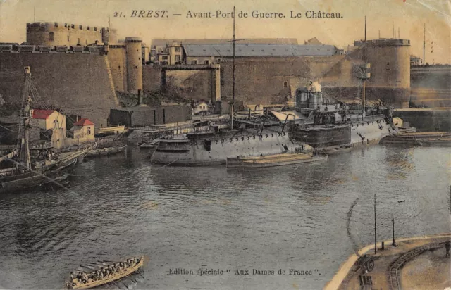 Cpa 29 Brest Avant Port De Guerre Le Chateau