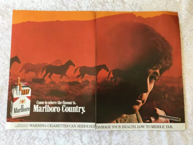 Marlboro Country Cigarettes Poster Advert Ready Frame A4 X 2 Size File R