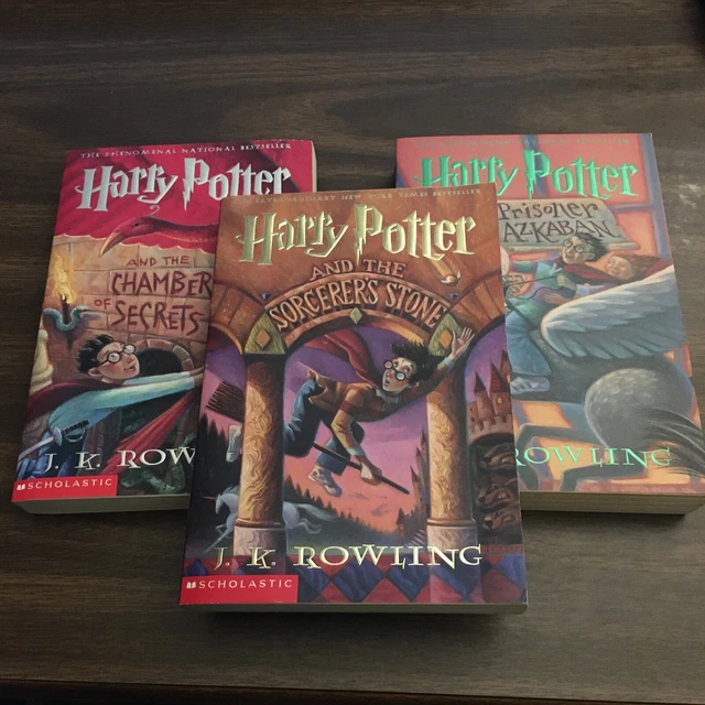 Harry Potter Paperback Book SET 1 2 3 JK Rowling 1st Scholastic Trade Lot