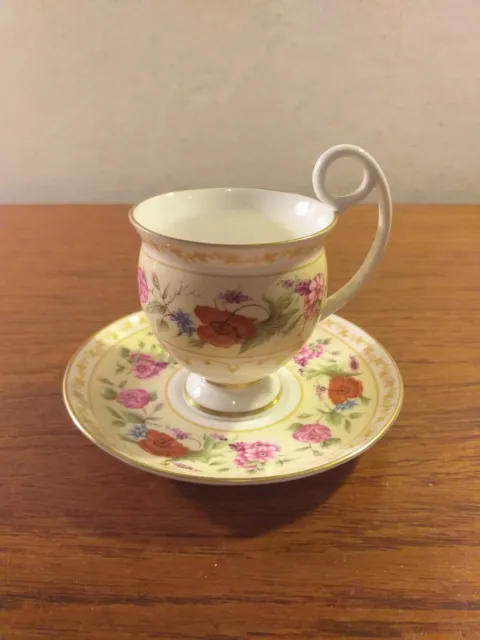 royal worcester connoisseur collection, Cabinet Flowers,  Cup And Saucer