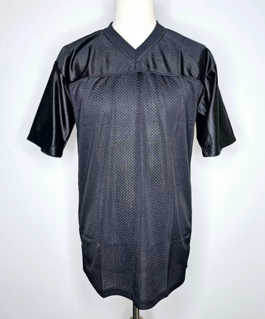 Scarcewear Men's Plain Black Nfl Jersey American Football Silky Mesh Blank S/6Xl