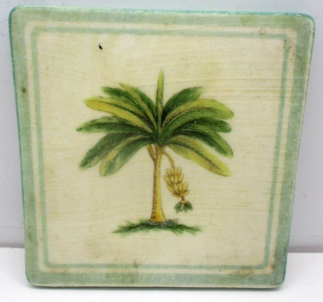 Williams-Sonoma Verano Tile Palm with Yellow Border