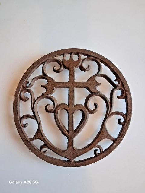 Dessous De Plat Ancien En Fer Forgé - Trivette Vintage 1920-1949 - Déco Rétro
