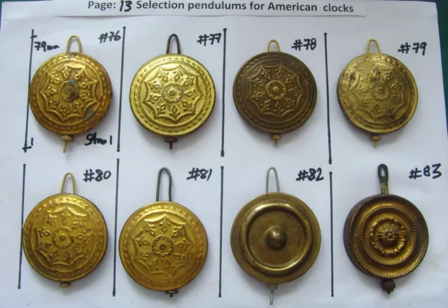 CLOCK pendulum for american wall clocks Page 13: Choose the one you want