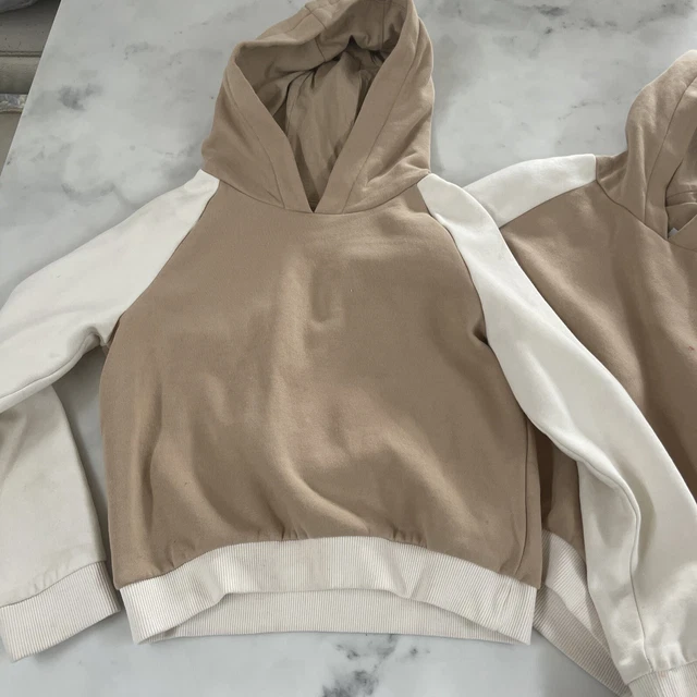 Maglione pullover TU Twin Girl Crop Top Colorato Blocco Beige Crema 8 Anni 2