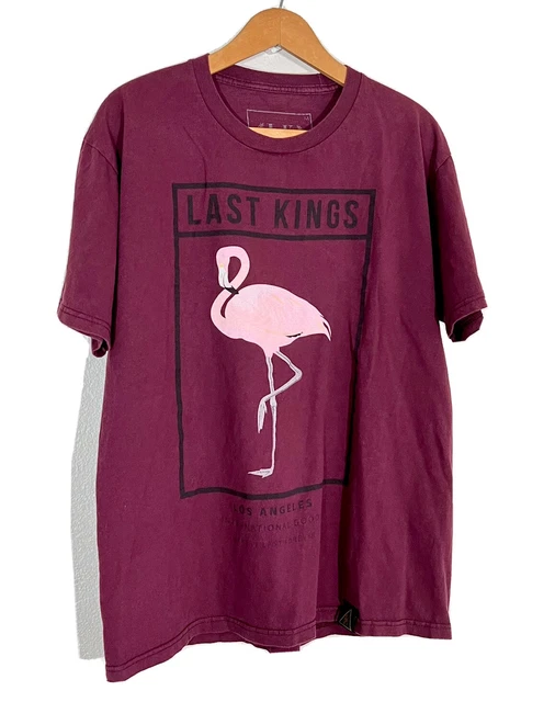 Men's Last Kings Maroon Size M Flamingo Graphic Tee Shirt