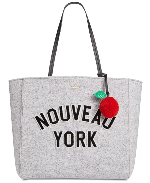 Kate Spade New York 249629 Womens Nouveau York Hallie Medium Tot Bag Gray