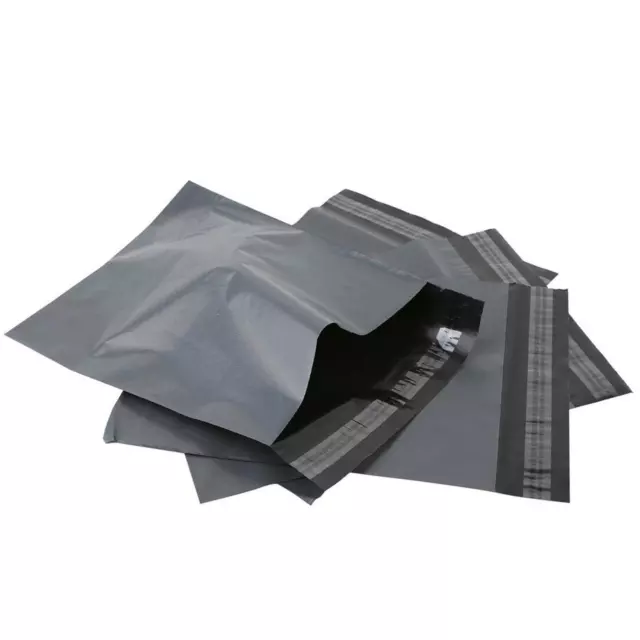 Grey Mailing Postage Bags Mixed Sizes Large Strong Poly Self Seal Plastic Postal