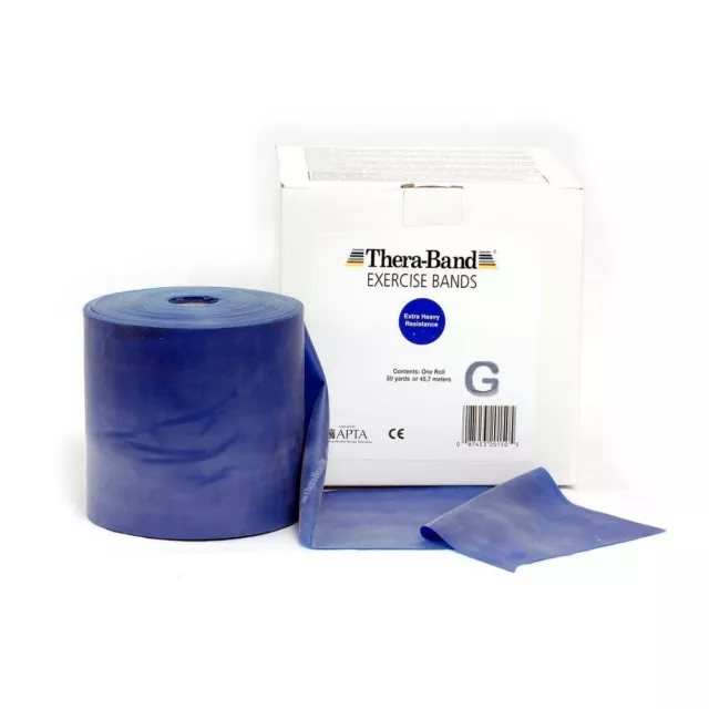 (5,33 €/1 m) THERA-BAND ® 1,5 m blau Gymnastikband Original Theraband v.d. Rolle