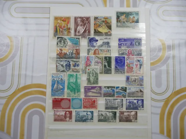 timbres France oblitérés lot de l'année 1970 cote 19,35€