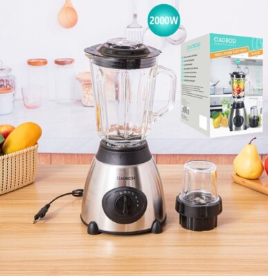 BROCCA PICCOLA PER TRITATUTTO 2 in 1 FRULLATORE TRITATUTTO LAMA IN ACCIAIO INOX BROCCA VETRO 1,5L 800 W 