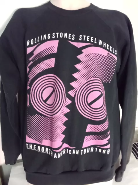 Rolling Stones Steel Wheels Tour Sweatshirt 1989 Vintage Fruit Of The Loom XL