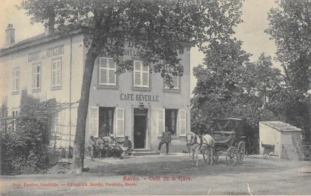 Cpa 54 Bayon Cafe De La Gare