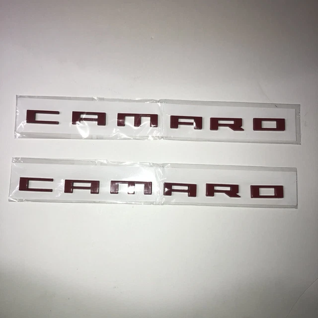 2x 6.2L Gloss Black W Red Emblem Fits 19-23 Silverado Sierra 84192174