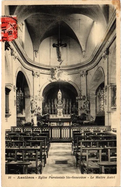CPA Asnieres Eglise Ste Genevieve Le Maitre Altar (1313637)