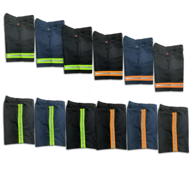 Red Kap Hi Vis Reflective Work Shorts Enhanced Vis Men's Industrial Uniform