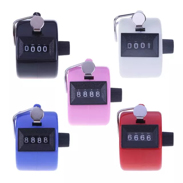 4 Digit Number Manual Handheld Tally Mechanical Clicker Golf Stroke Hand Counter