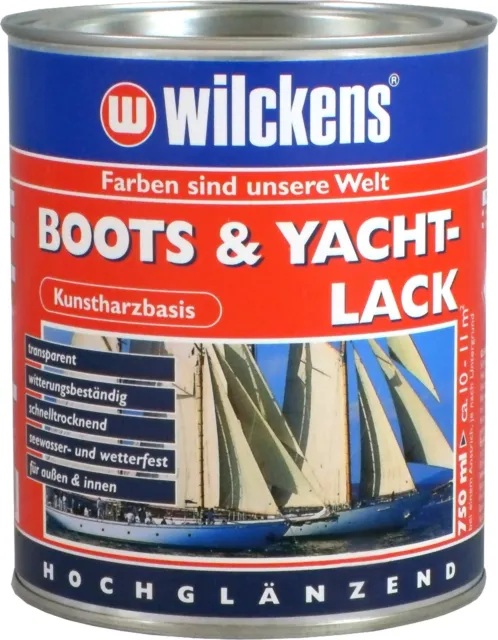 Wilckens 0,75l Pintura para Barco de Yates Incoloro Bote Madera Laca Capa Clara