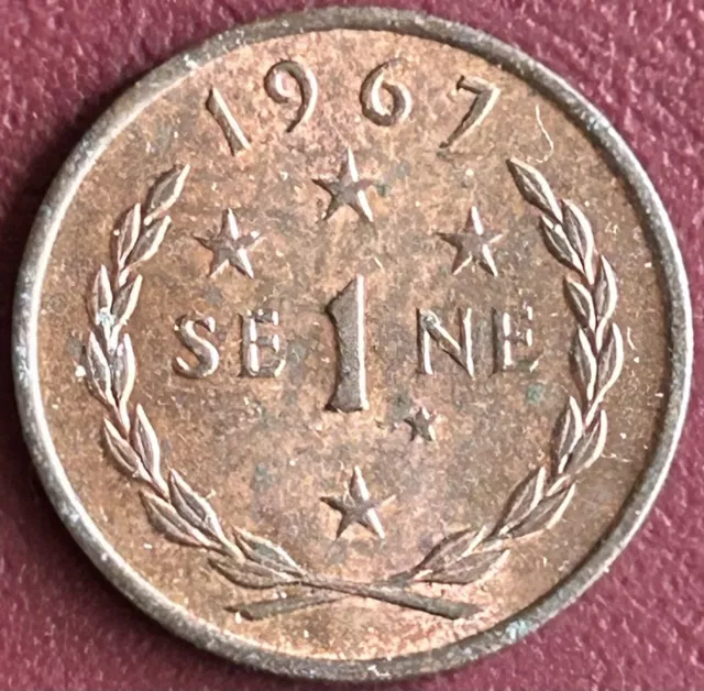 Samoa - 1 Sene Coin with Lustre - 1967 (GY55)