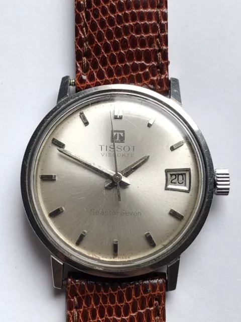 Superbe RARE authentique MONTRE HOMME TISSOT VISODATE Seastar-Seven VINTAGE