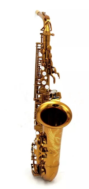 Eastern music dark gold lacquered alto saxophone Mark VI type high grade PC case 3