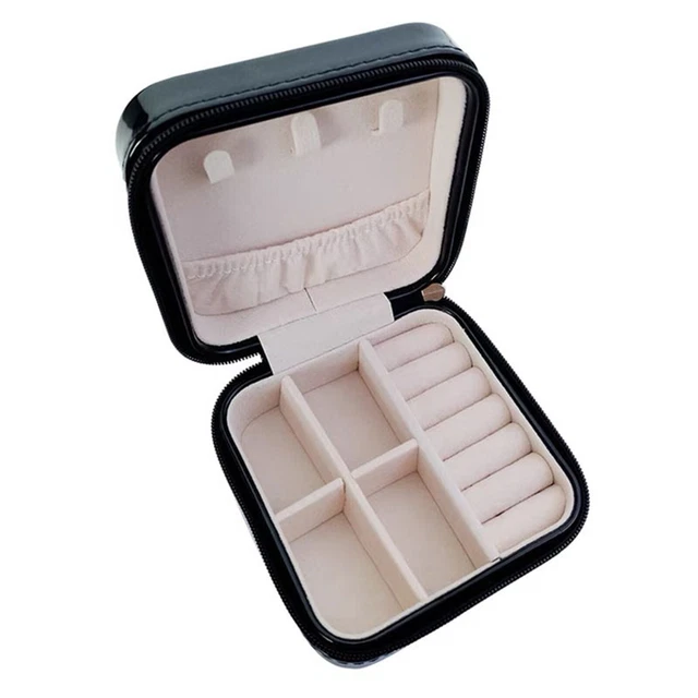 Boîte à bijoux bijoux mallette de rangement en cuir PU organisateur pour O6D1