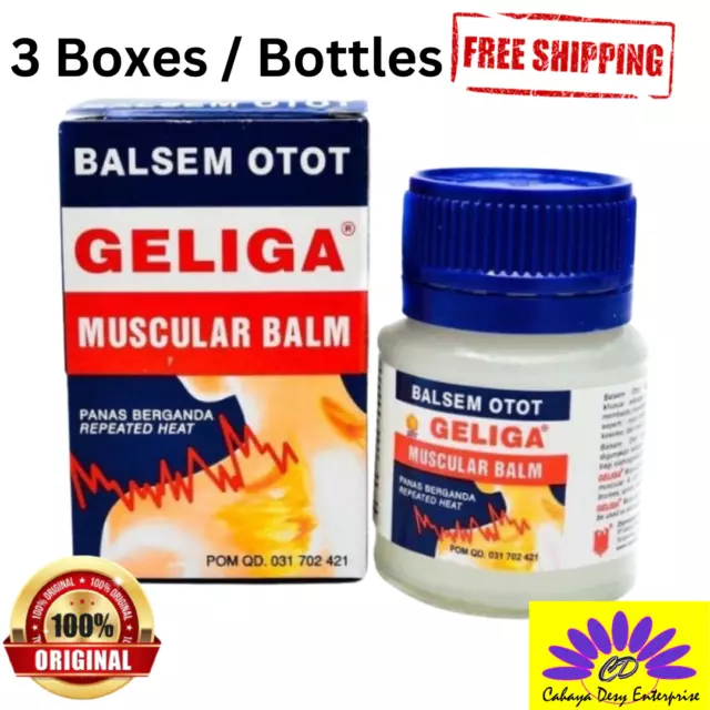 3 X Geliga Musculaire Baume 20g Soulagement Muscle Cou Articulations Douleur