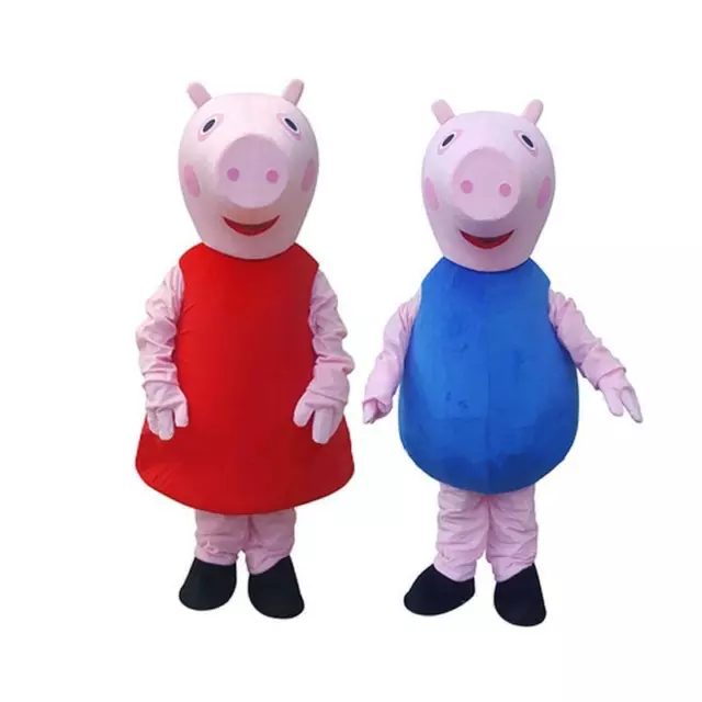 Mascotte Peppa Pig adulti maiale rosa cartoon carnevale animazione professionale