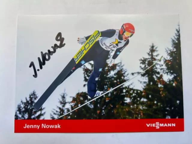 orig. Autogrammkarte Olympia 2022 Nordische Kombination NoKo Jenny Nowak