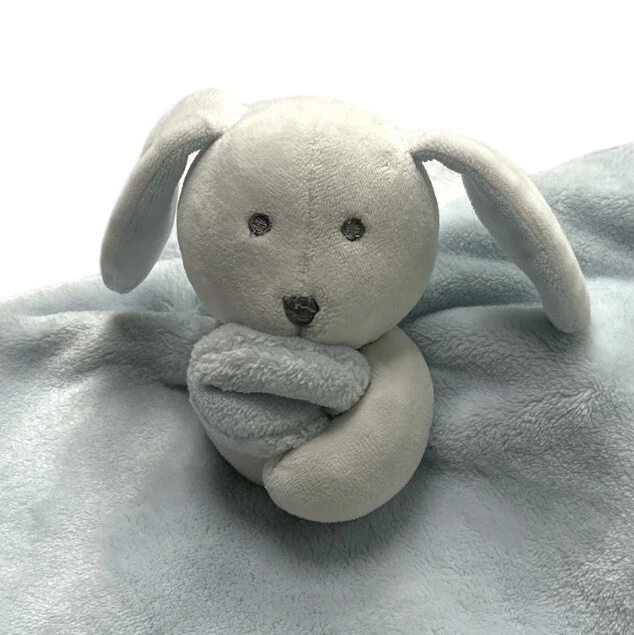 BLANKETS BEYOND Blue White Bunny Rabbit Puppy Plush Hugging Security Blanket 12.98 PicClick