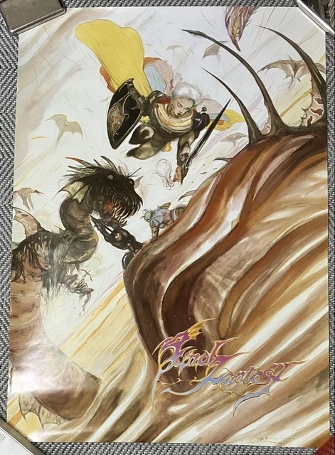 FINAL FANTASY I Poster Yoshitaka Amano Art B2 Size FF1