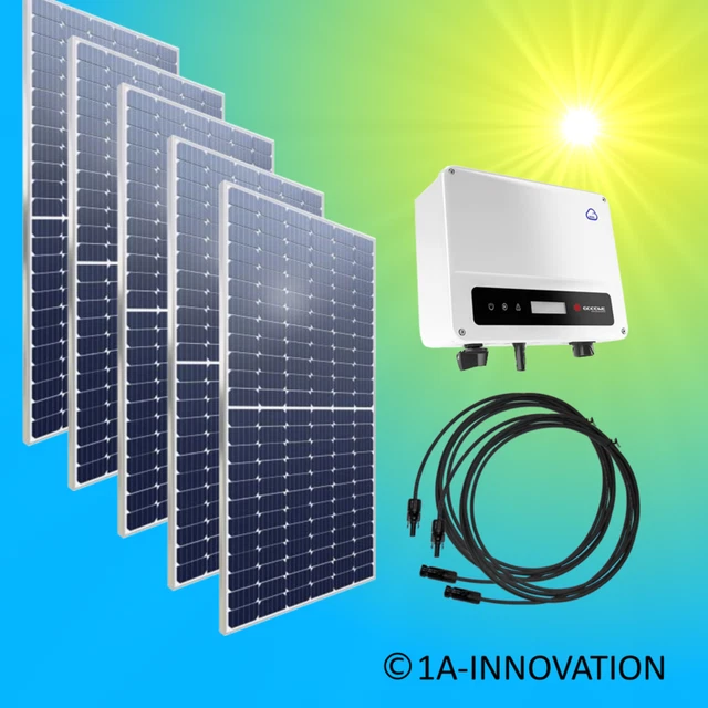 Solaranlage Für Die Steckdose 2000 Watt SOLARANLAGE 2000 WATT Balkonkraftwerk Komplettpaket 2,0 kW