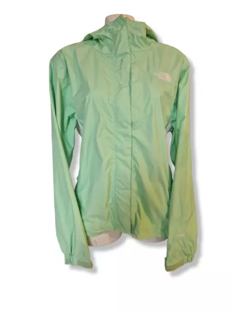 Coppotto antipioggia The North Face Hyvent donna M medio nuovo verde nylon cerniera intera