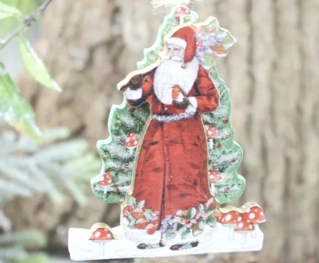 Gisela Graham Navidad Bosque Santa con Árbol 3-D Decoración