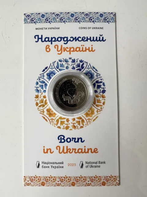 UKRAINE - 5 HRYVEN 2023 "Born in Ukraine" in FOLDER, UNC