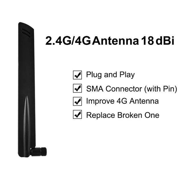 Wireless Antenna Dual-Band High Gain Universal 18 Dbi 2.4G/4Ghz Sma Male Wifi