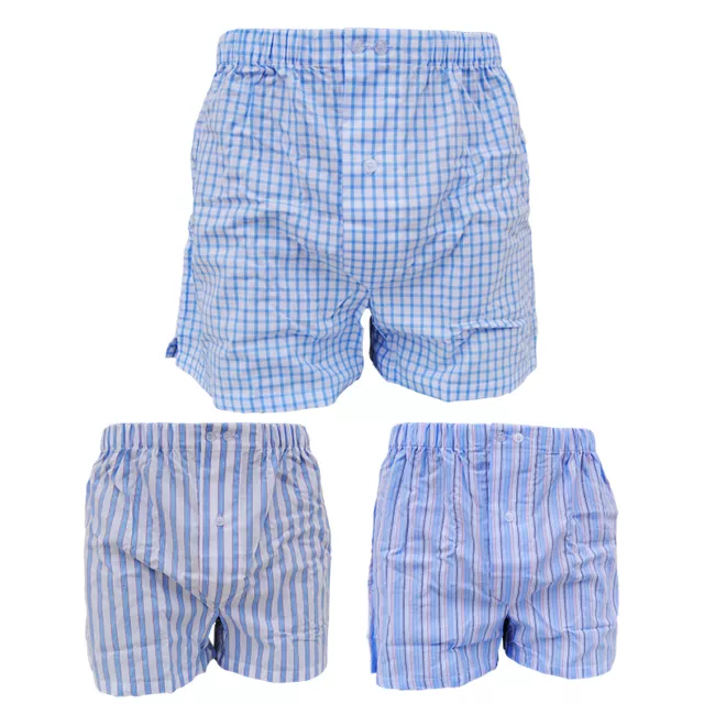 Boxer Uomo "Navigare" Tg 4/M 3 Pezzi Assortito Azzurro Tela Cotone