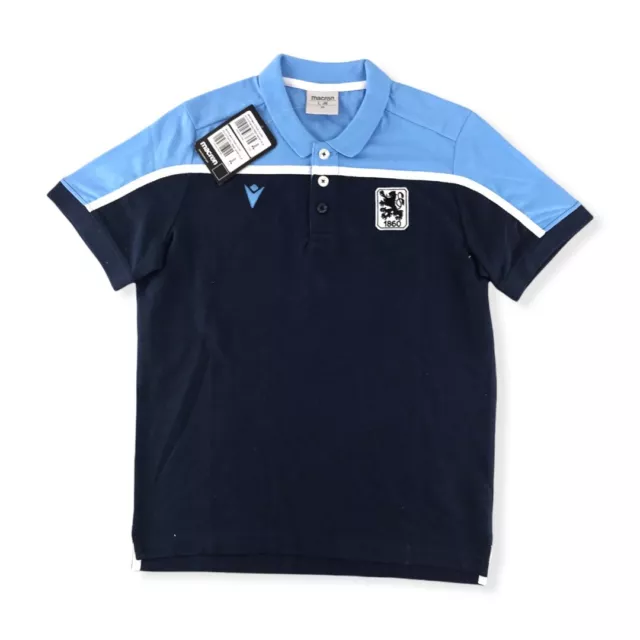 1860 München Kinder Polo Shirt Gr. JM 140 JL 152 macron Neu blau statt Trikot