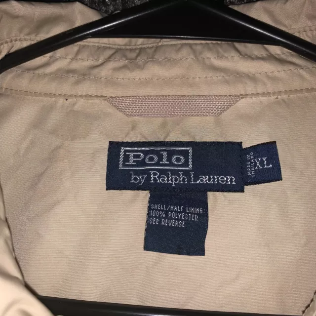 POLO RALPH LAUREN Jacket Mens XL Beige Full Zip Casual $50.00 - PicClick